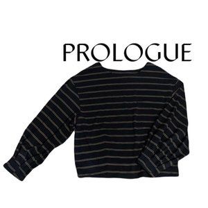 Prologue Black Shirt with tan stripes M